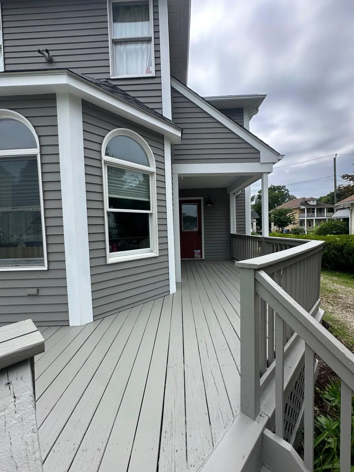 Porch decking and railings restored