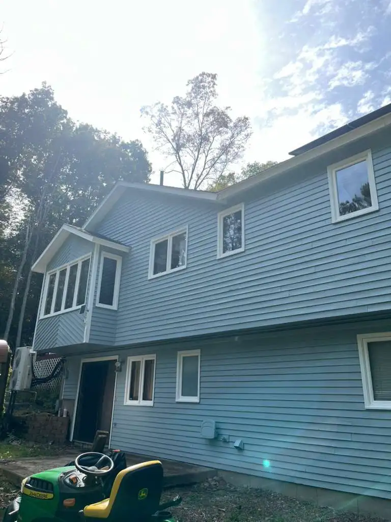 Siding and window trim, crisp cut lines